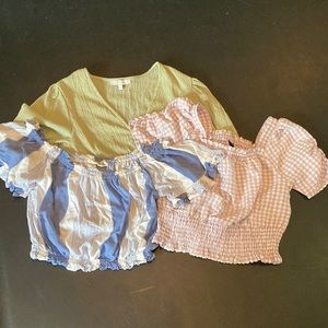 Short sleeve crop top bundle